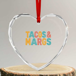 Tacos And Margaritas Lover Heart Crystal Glass Ornament Cinco De Mayo Fiesta TS12 Transparent Glass 3'' Heart Print Your Wear