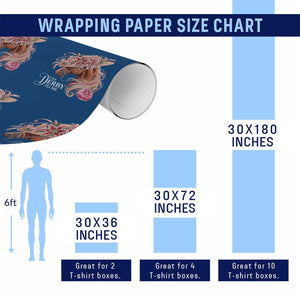 Talk Derby To Me Wrapping Paper Roll Funny Horse Racing Derby Day Stargazer Lilies TS11 Print Your Wear