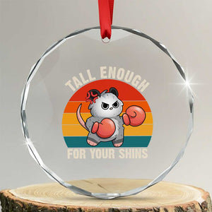 Tall Enough For Your Shins Crystal Glass Ornament Funny Possum Meme TS14 Transparent Glass 3'' Circle Print Your Wear