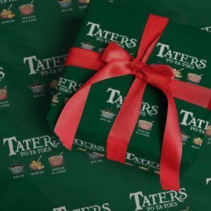 Taters Potatoes Wrapping Paper Roll Funny Movie Fans Holiday Gift TS10 Green Print Your Wear
