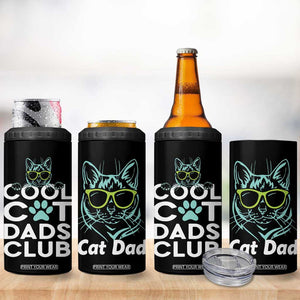 Funny Cat Dad 4 in 1 Can Cooler Tumbler Cool Cat Dads Club TB02 Print Your Wear