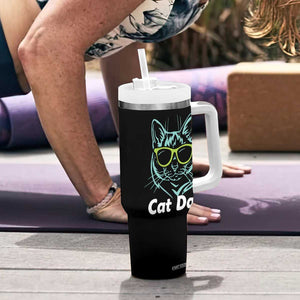 Funny Cat Dad Tumbler With Handle Cool Cat Dads Club TB02 Print Your Wear