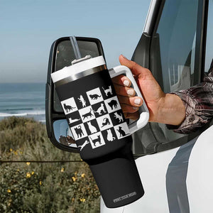 Funny Cat Dad Tumbler With Handle Real Men Love Cats Retro Vintage TB02 Print Your Wear