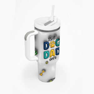 Personalized Dog Dad 3D Inflated Effect Printed Tumbler With Handle Custom Dogs Name Best Dog Dad Ever Fist Bump TB02 Print Your Wear