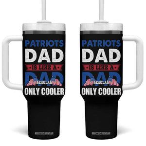 Patriots Dad Tumbler With Handle Like A Regular Dad Only Cooler Patriotic Papa US Flag TB02 One Size: 40 oz Black Print Your Wear