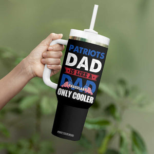 Patriots Dad Tumbler With Handle Like A Regular Dad Only Cooler Patriotic Papa US Flag TB02 Print Your Wear