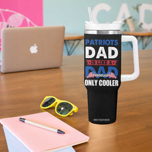 Patriots Dad Tumbler With Handle Like A Regular Dad Only Cooler Patriotic Papa US Flag TB02 Print Your Wear