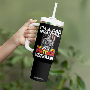 Vietnam Veteran Tumbler With Handle I'm A Dad Grandpa Patriotic Father TB02 Print Your Wear