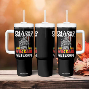 Vietnam Veteran Tumbler With Handle I'm A Dad Grandpa Patriotic Father TB02 Print Your Wear