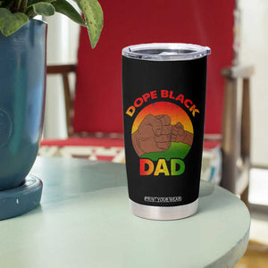 Dope Black Dad Tumbler Cup Proud Afro Melanin Men Vintage Father's Day TB02 Print Your Wear
