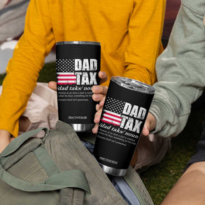Funny Dad Tax Definition Tumbler Cup Vintage American Flag Father's Day TB02 Print Your Wear