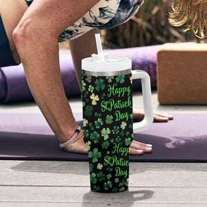 Lucky Irish Shamrocks Tumbler With Handle Happy St Patricks Day TB02 Print Your Wear