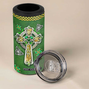 Irish Pride Celtic Cross 4 in 1 Can Cooler Tumbler In My Veins Flows The Blood Of Irish Rebels Ireland TB02 Print Your Wear