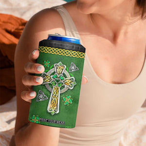 Irish Pride Celtic Cross 4 in 1 Can Cooler Tumbler In My Veins Flows The Blood Of Irish Rebels Ireland TB02 Print Your Wear