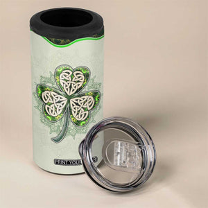 Personalized Lucky Celtic Shamrock 4 in 1 Can Cooler Tumbler Custom Name Ireland Irish Pride TB02 Print Your Wear