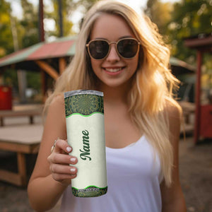 Personalized Lucky Celtic Shamrock Skinny Tumbler Custom Name Ireland Irish Pride TB02 Print Your Wear