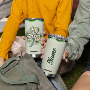 Personalized Lucky Celtic Shamrock Tumbler Cup Custom Name Ireland Irish Pride TB02 Print Your Wear