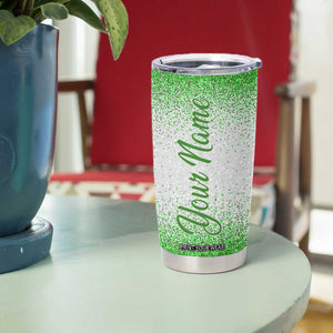 Personalized Green Shamrock Tumbler Cup Custom Name Lucky Irish Peace Love St Patrick's Day TB02 Print Your Wear