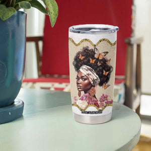 Black Girl Affirmations Tumbler Cup God Says You Are Bible Verse Christian African American TB02 Print Your Wear