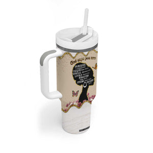 Black Girl Affirmations Tumbler With Handle God Says You Are Bible Verse Christian African American TB02 Print Your Wear
