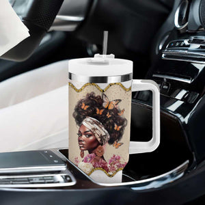 Black Girl Affirmations Tumbler With Handle God Says You Are Bible Verse Christian African American TB02 Print Your Wear