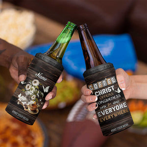 Personalized Christian Faith and Coffee Lover 4 in 1 Can Cooler Tumbler Christ Offers Forgiveness For Everyone Everywhere Funny Definition TB02 Print Your Wear