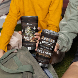 Personalized Christian Faith and Coffee Lover Tumbler Cup Christ Offers Forgiveness For Everyone Everywhere Funny Definition TB02 Print Your Wear