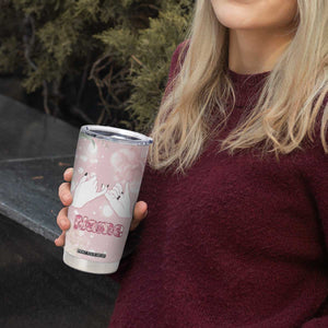 Personalized Sisterhood Floral Pink Tumbler Cup Custom Name Sisters Are Always Close At Heart TB02 Print Your Wear