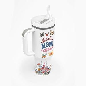 Mother's Day Tumbler With Handle Best Mom Ever Flower Garden Butterflies TB02 Print Your Wear