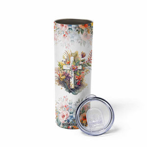 Christian Faith Floral Skinny Tumbler Bible Verse It Makes Them Possible Inspirational Religious Gifts TB02 Print Your Wear