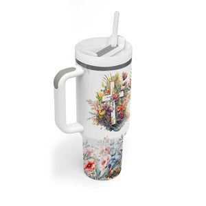 Christian Faith Floral Tumbler With Handle Bible Verse It Makes Them Possible Inspirational Religious Gifts TB02 Print Your Wear