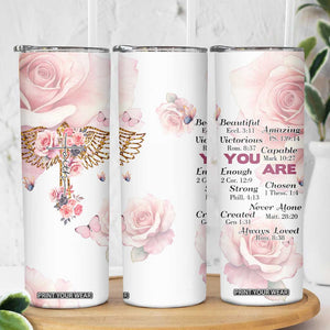 Floral Christian Faith Skinny Tumbler Inspirational Bible Verses Faith-based Religious Scripture TB02 Print Your Wear