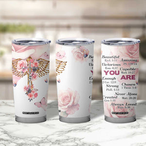 Floral Christian Faith Tumbler Cup Inspirational Bible Verses Faith-based Religious Scripture TB02 Print Your Wear