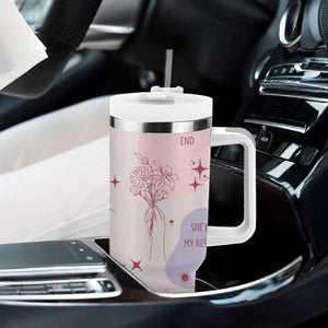 Bestie Friendship Tumbler With Handle Cute Pink Aesthetic True Girls Friendship Quotes TB02 Print Your Wear