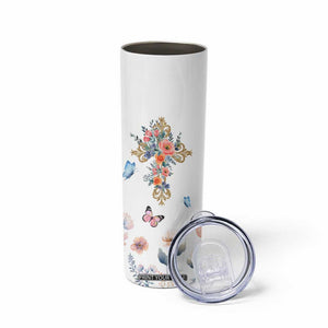 Blessed Pastors Wife Skinny Tumbler Christian Botanical Floral Cross Religious Pastor Appreciation TB02 Print Your Wear