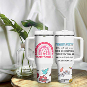 Funny Pharmacist Tumbler With Handle Pharmacy Tech Appreciation Pill Bottle Prescription TB02 Print Your Wear