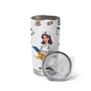 Funny Nurse Nutrition Facts Tumbler Cup Medical Rn Healthcare Worker Appreciation, Nursing School Student Gift TB02 Print Your Wear