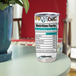 Funny Nurse Nutrition Facts Tumbler Cup Medical Rn Healthcare Worker Appreciation, Nursing School Student Gift TB02 Print Your Wear