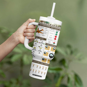 Funny Skilled Pilot Tumbler With Handle Can Keep It Up For Hours Flight Instructor Aviation Enthusiast Gift TB02 Print Your Wear