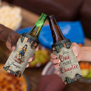 Personalized Book Lover 4 in 1 Can Cooler Tumbler Custom Name Just One More Chapter Bookworm Bibliophile Gift TB02 Print Your Wear