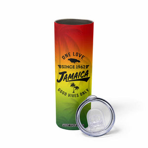 One Love Jamaica Skinny Tumbler Every Little Thing Gonna Be Alright Good Vibes Since 1962 TB02 Print Your Wear