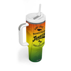 One Love Jamaica Tumbler With Handle Every Little Thing Gonna Be Alright Good Vibes Since 1962 TB02 Print Your Wear