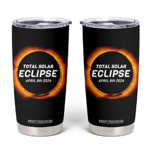 Total Solar Eclipse Tumbler Cup America Totality April 8th 2024 TB02 Black Printyourwear