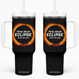 Total Solar Eclipse Tumbler With Handle America Totality April 8th 2024 TB02 One Size: 40 oz Black Printyourwear