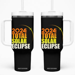 Total Solar Eclipse Tumbler With Handle America Totality April 8 2024 TB02 One Size: 40 oz Black Printyourwear