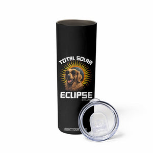 Total Solar Eclipse Skinny Tumbler Golden Retriever April 8 2024 TB02 Printyourwear