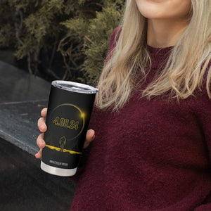 Total Solar Eclipse Bigfoot Tumbler Cup American Totality April 8 2024 Sasquatch Silhouette TB02 Printyourwear