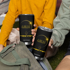 Total Solar Eclipse Bigfoot Tumbler Cup American Totality April 8 2024 Sasquatch Silhouette TB02 Printyourwear