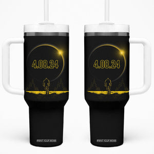 Total Solar Eclipse Bigfoot Tumbler With Handle American Totality April 8 2024 Sasquatch Silhouette TB02 One Size: 40 oz Black Printyourwear
