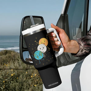 Funny Total Solar Eclipse Tumbler With Handle Cute Earth Moon Sun American Totality April 8 2024 TB02 Printyourwear